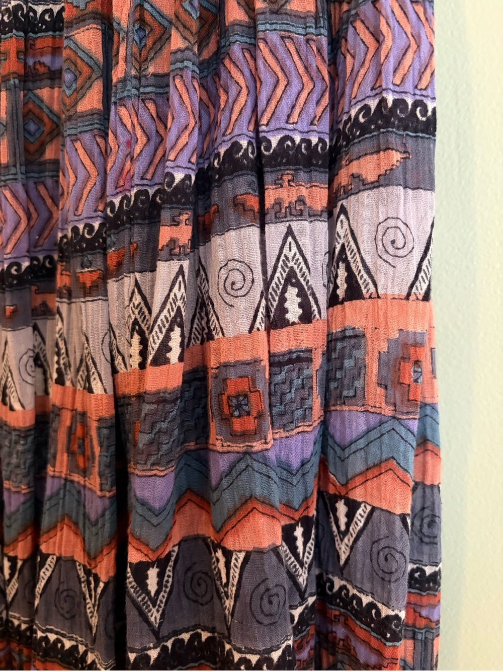 Papillon Cotton Maxi Skirt One Size Sheer Southwestern Boho Cowgirl S M L XL 2XL - Picture 9 of 12